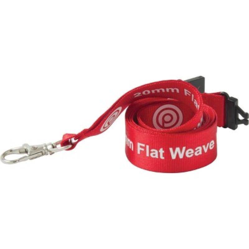 Image of Promotional Branded 15mm Flat Weave Nylon Lanyard