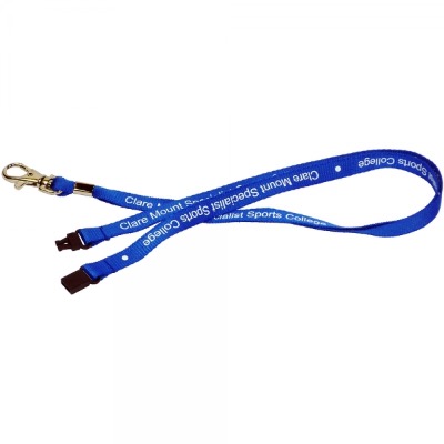 Image of Promotional Branded 10mm Flat Weave Nylon Lanyard